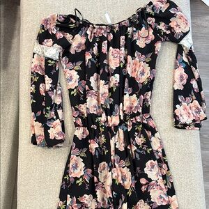 Sage Pink Bishop Sleeve Off-Shoulder Sundress